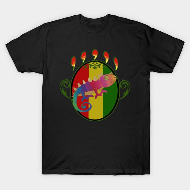 Comma Chameleon T-Shirt by RockReflections